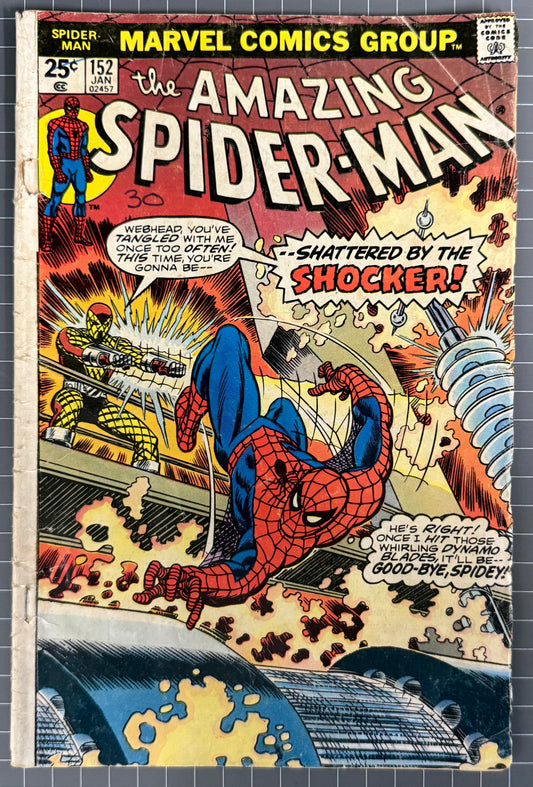 THE AMAZING SPIDER-MAN #152 [MARVEL COMICS] *JOHN ROMITA COVER* 1976 GD