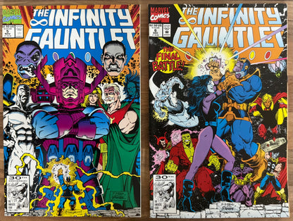 🔑 THE INFINITY GAUNTLET COMPLETE SET #1-6 [MARVEL COMICS] 1991 NM