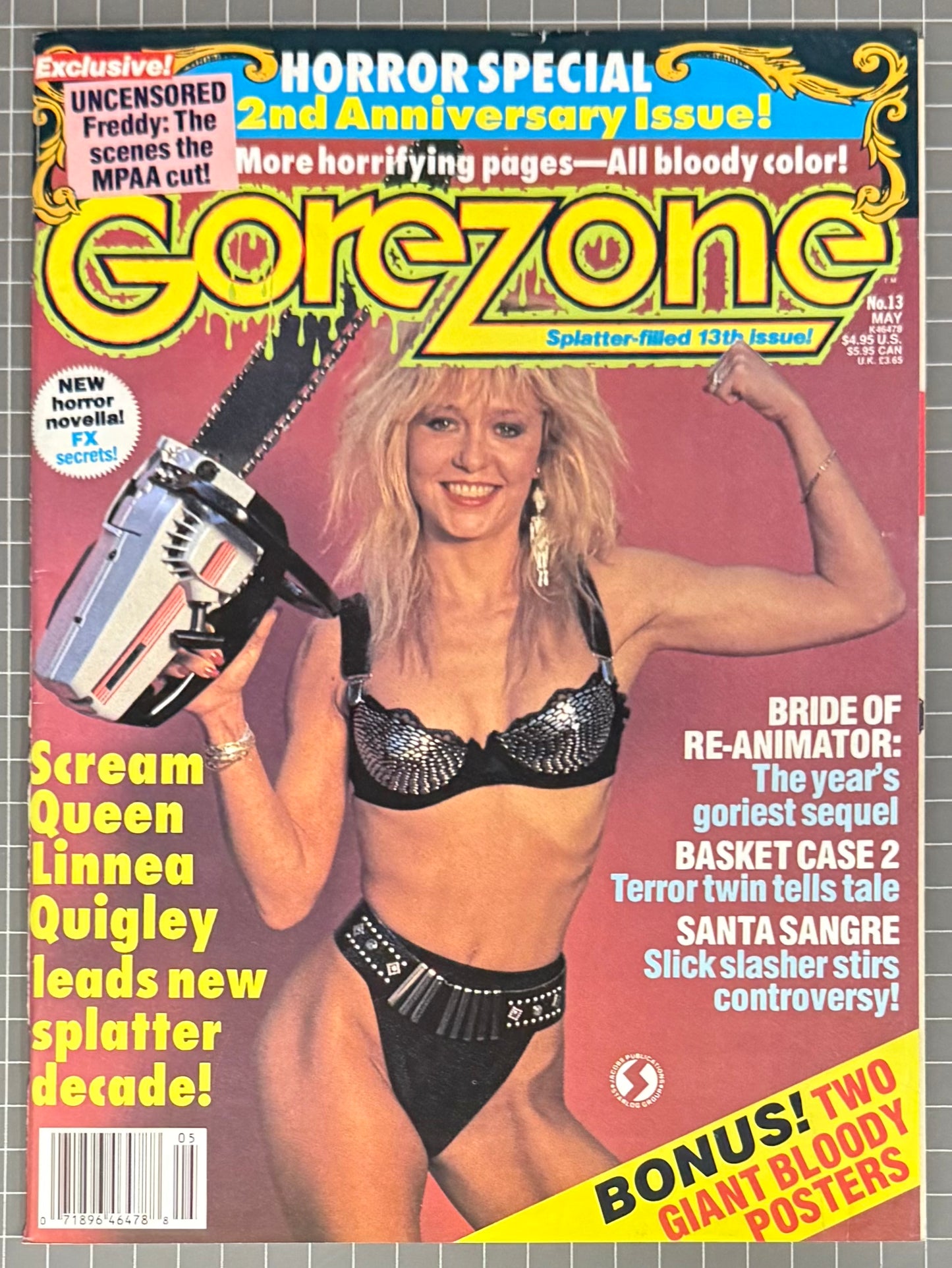 GOREZONE #13 + POSTER [STARLOG] HORROR MAGAZINE 1990