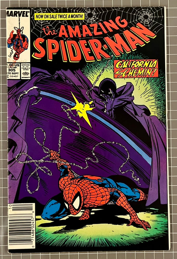 THE AMAZING SPIDER-MAN #305 [MARVEL COMICS] NEWSSTAND 1988 FN