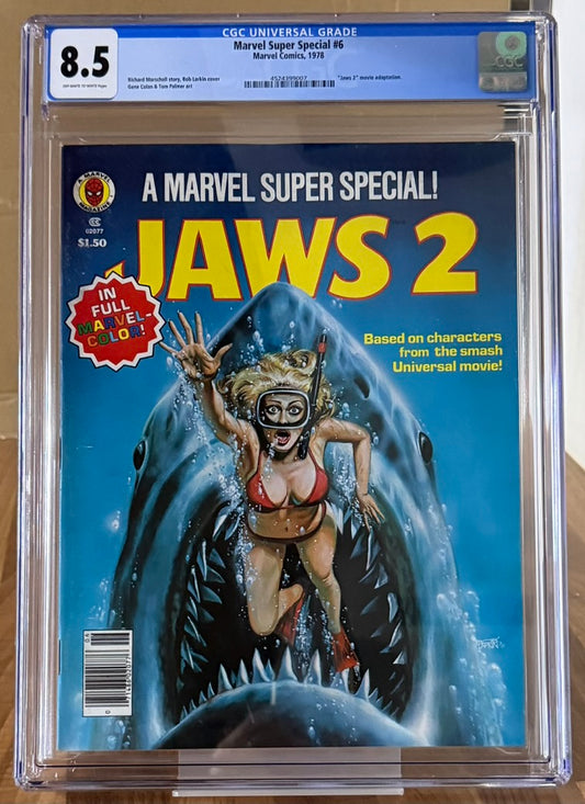 🔑 MARVEL SUPER SPECIAL #6 CGC 8.5 [MARVEL COMICS] MAGAZINE *JAWS* 1978