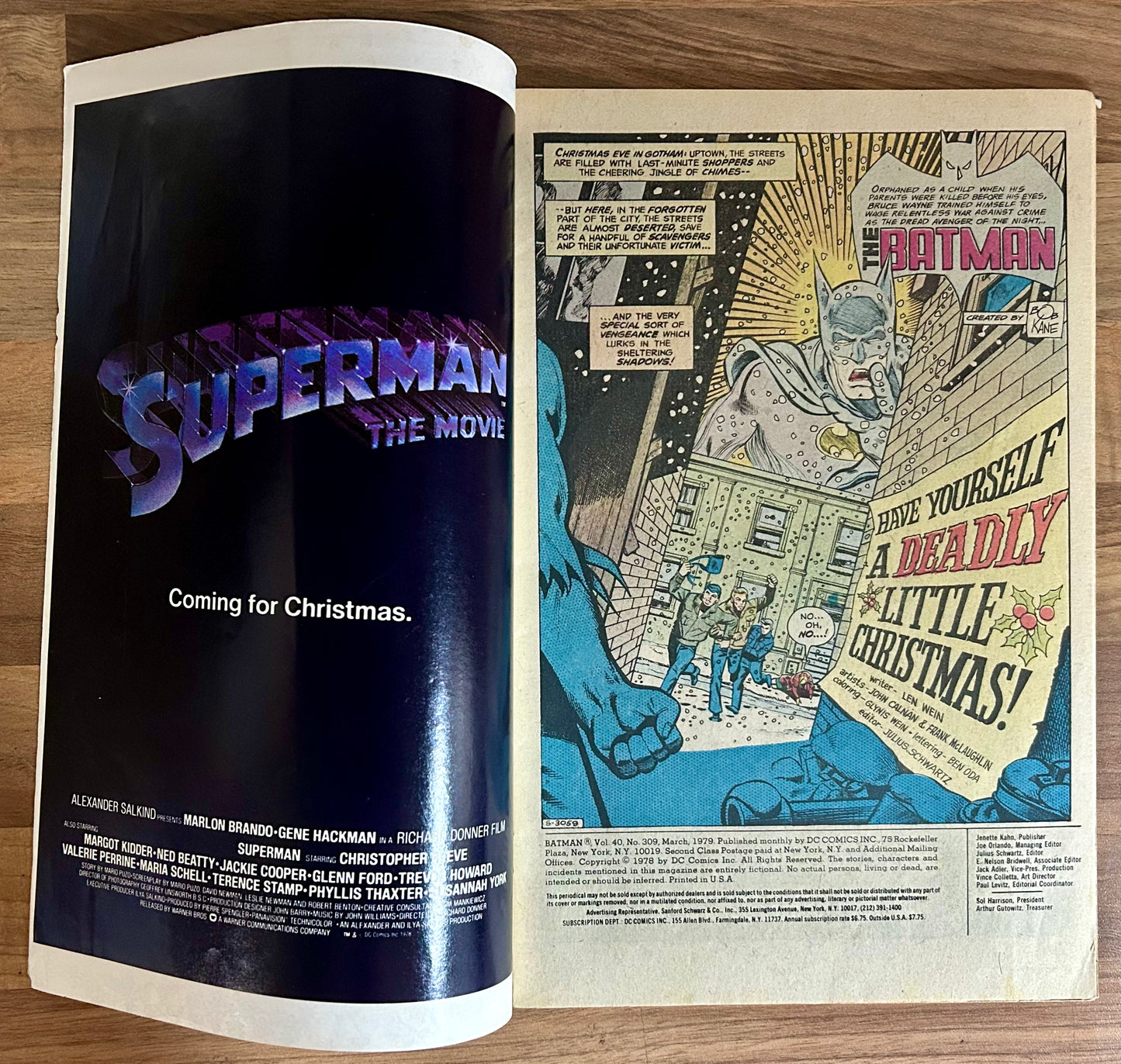 BATMAN #309 [DC COMICS] NEWSSTAND 1978 FN+