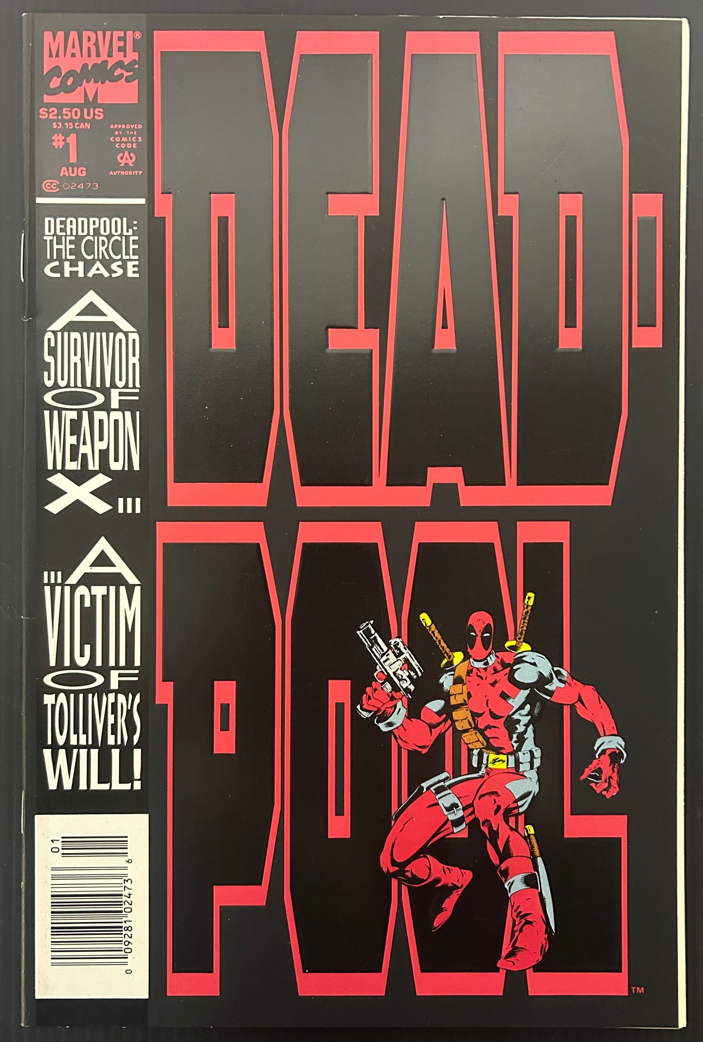 🔑 DEADPOOL: THE CIRCLE CHASE #1 [MARVEL COMICS] *FIRST SOLO SERIES* 1993 NM-