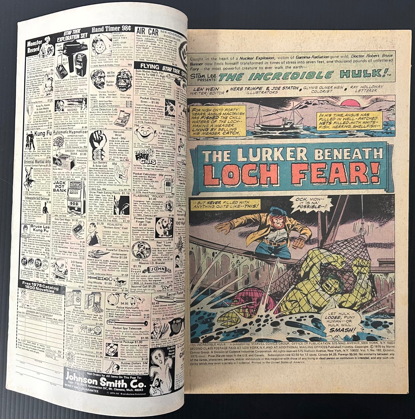 THE INCREDIBLE HULK #192 [MARVEL COMICS] DIRECT 1975 VF-