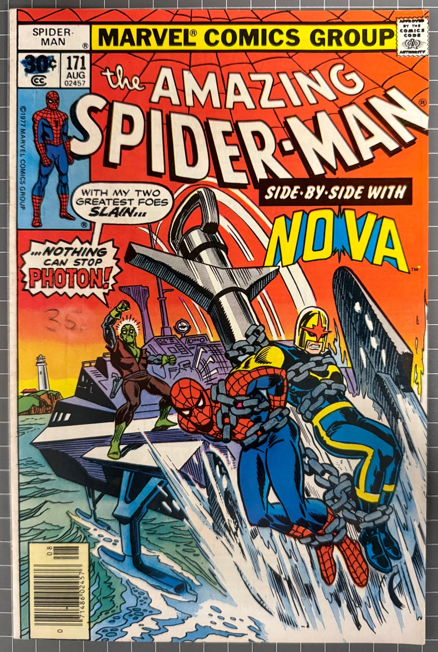 THE AMAZING SPIDER-MAN #171 [MARVEL COMICS] NEWSSTAND 1977 FN
