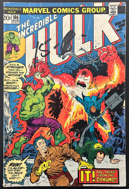 🔑 THE INCREDIBLE HULK #166 [MARVEL COMICS] DIRECT *1ST APP. ZZZAX* 1973 GD
