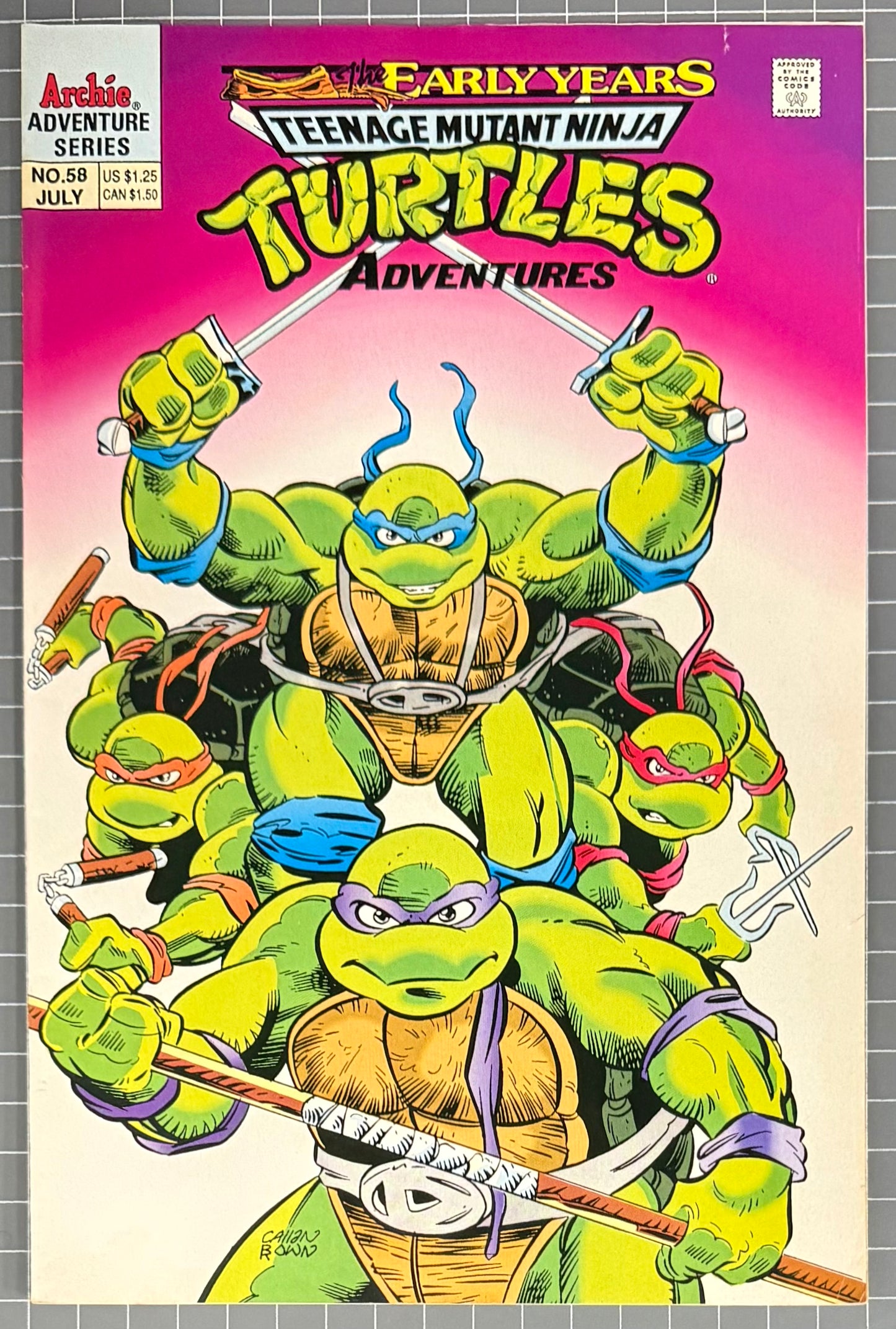🔑 TEENAGE MUTANT NINJA TURTLES ADVENTURES #58 [ARCHIE] DIRECT COMIC 1994 FN/VF
