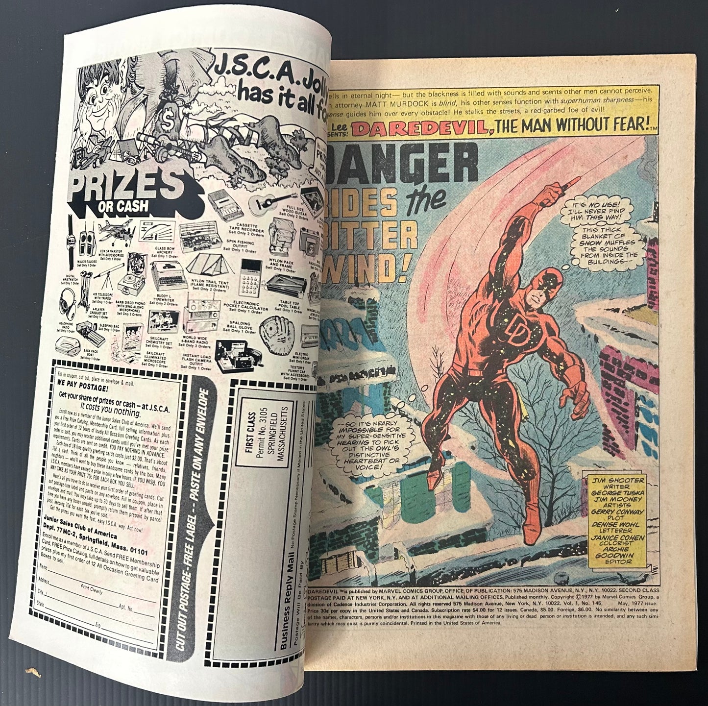 DAREDEVIL #145 [MARVEL COMICS] NEWSSTAND 1977 FN+