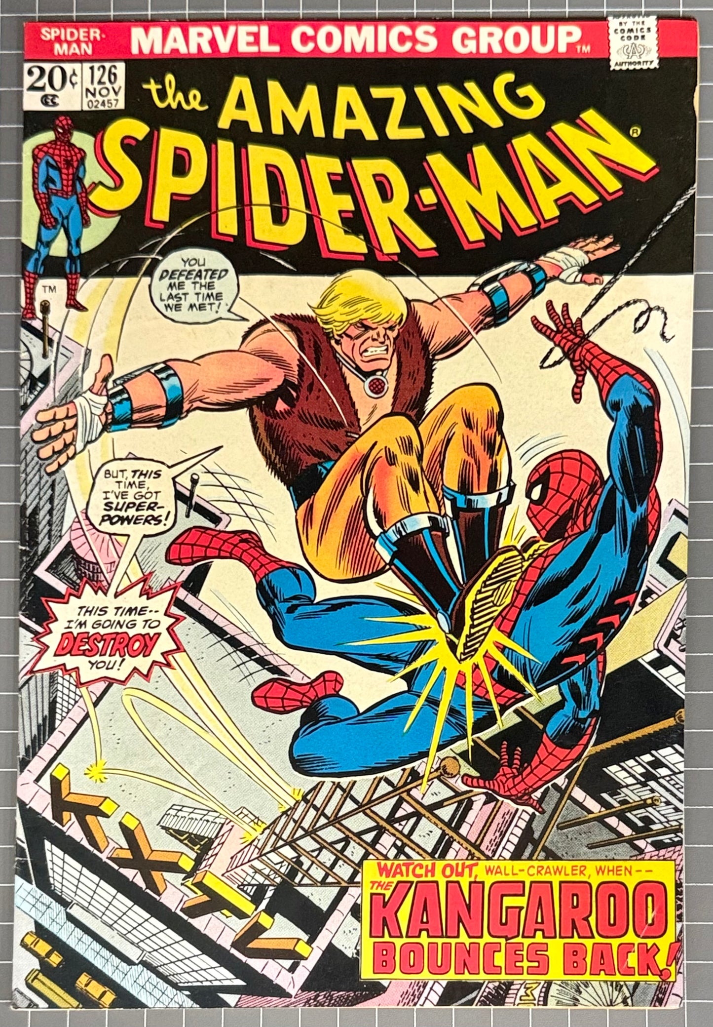 THE AMAZING SPIDER-MAN #126 [MARVEL COMICS] DIRECT 1973 FN/VF
