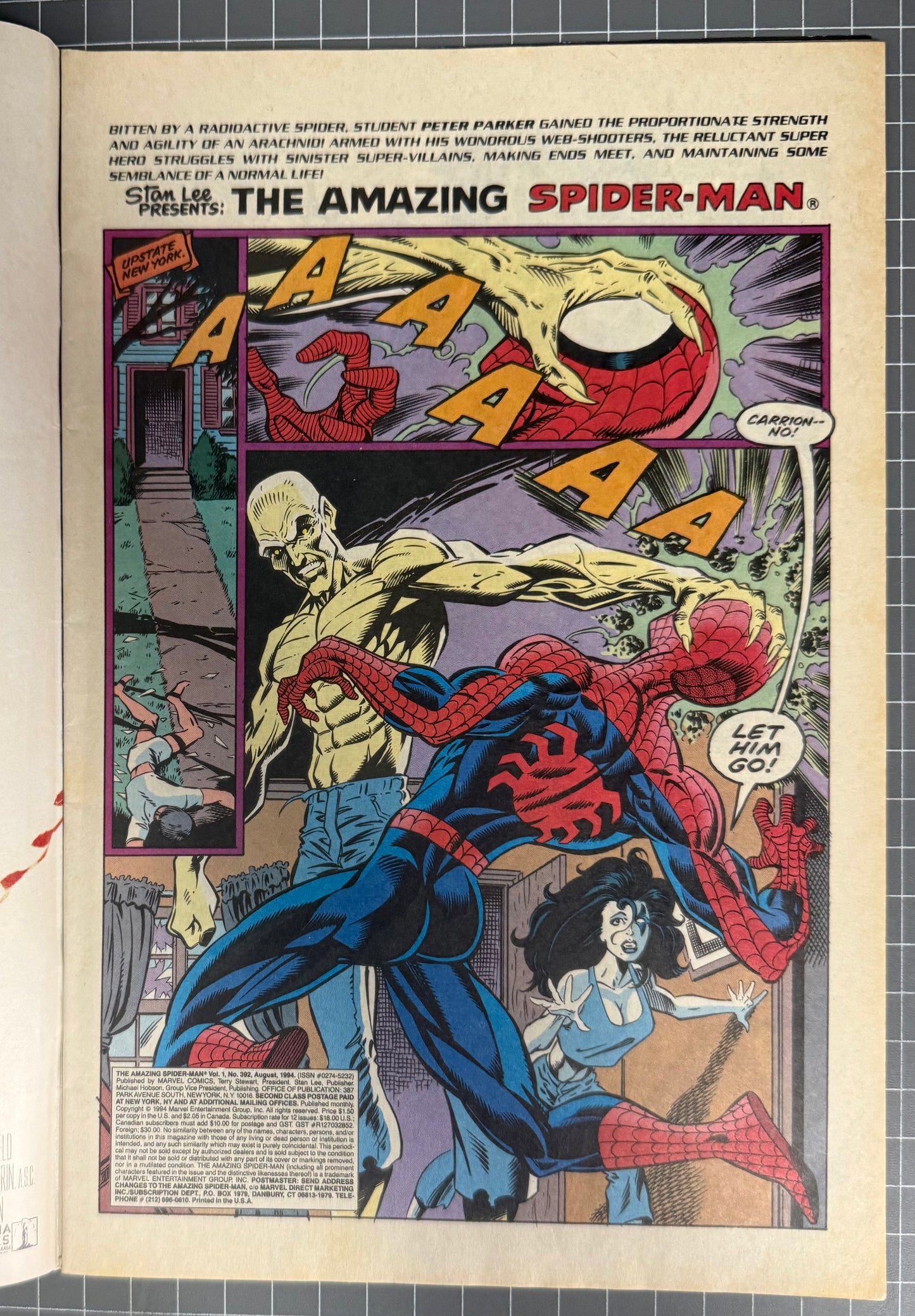 🔑 THE AMAZING SPIDER-MAN #392 [MARVEL COMICS] DIRECT 1994 VG/FN