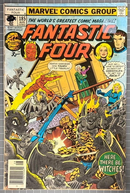 🔑 FANTASTIC FOUR #185 [MARVEL COMICS] *NICHOLAS SCRATCH DEBUT* 1977 GD/VG