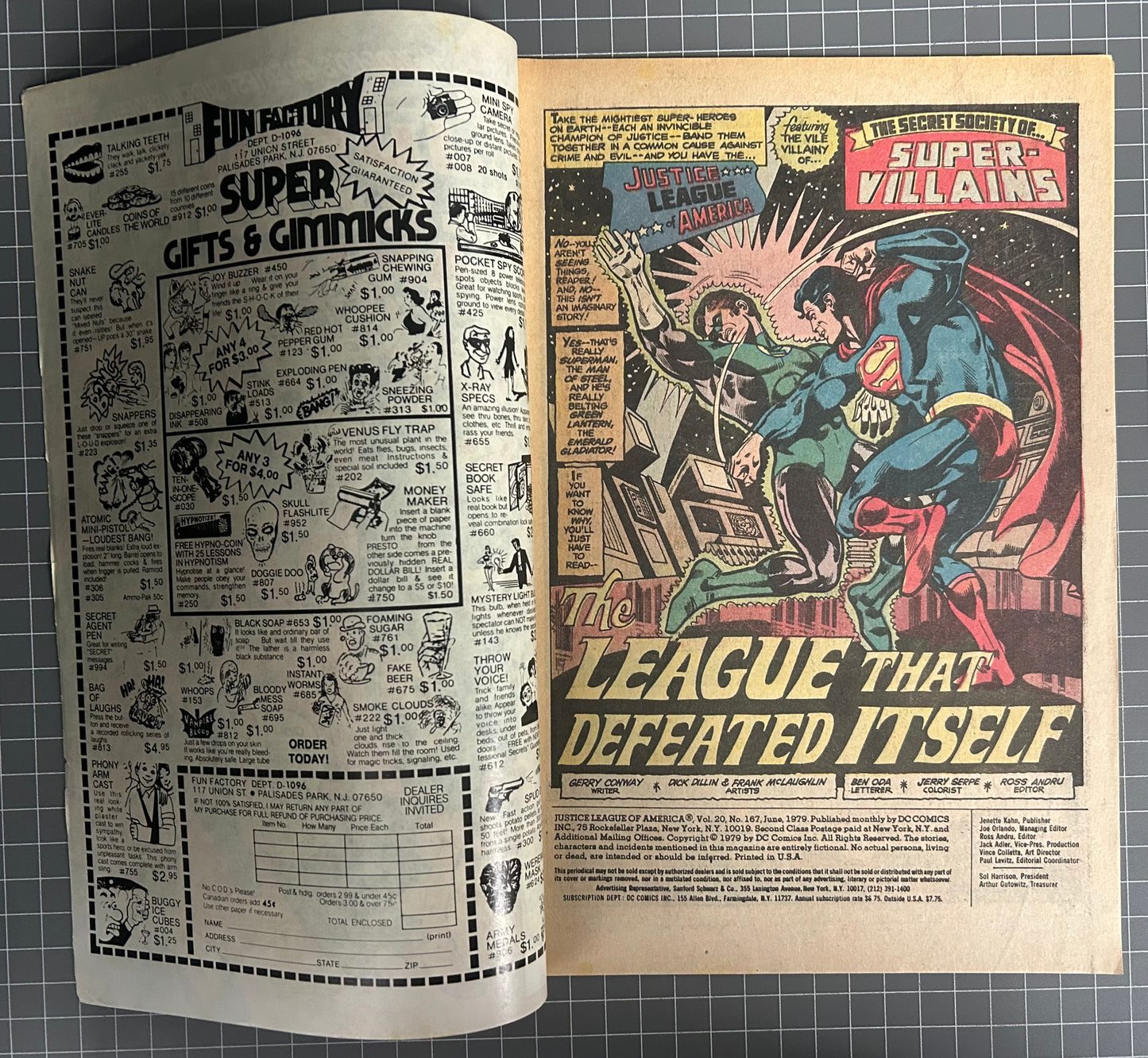 JUSTICE LEAGUE OF AMERICA #167 [DC COMICS] DIRECT 1979 FN+