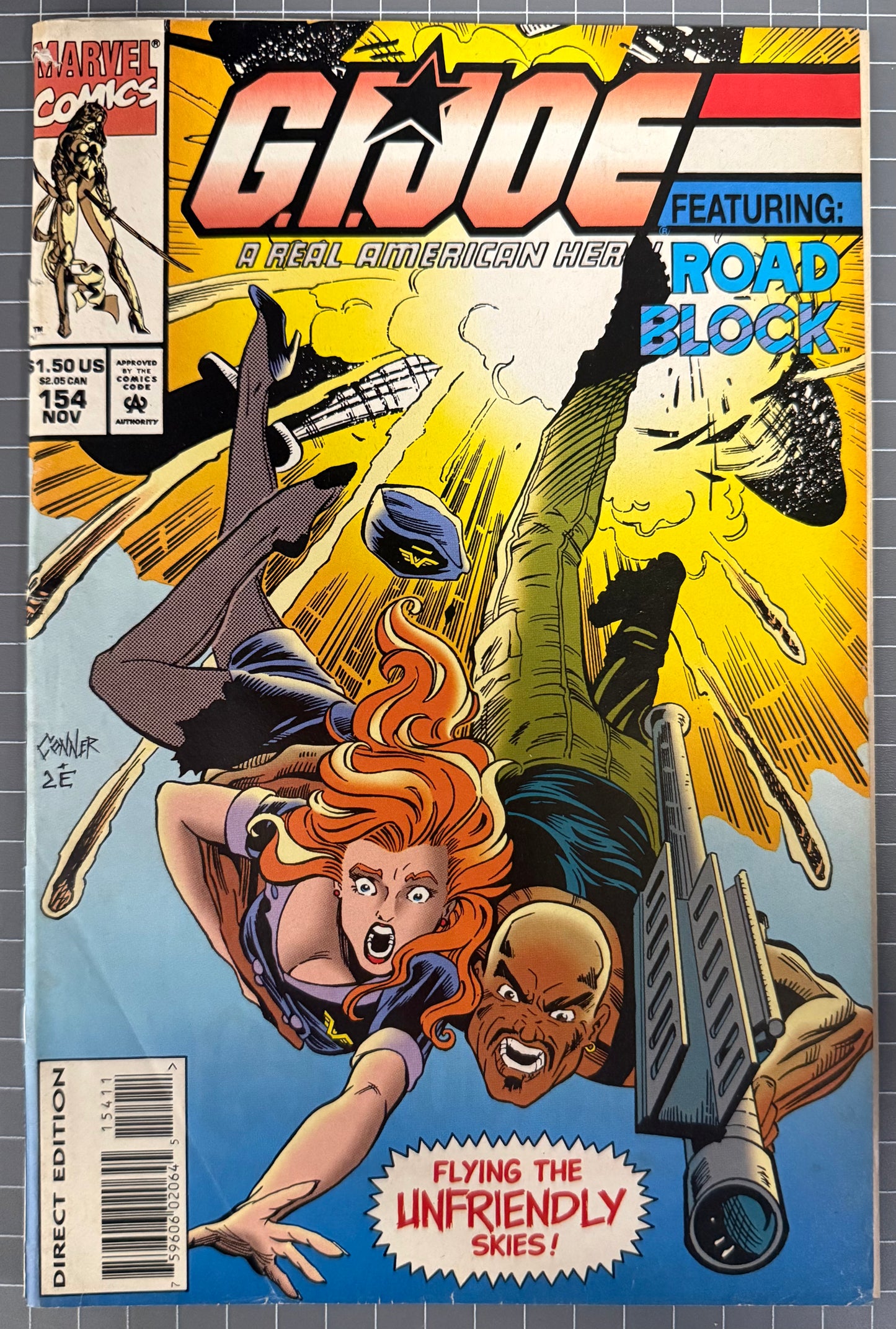 🔑 G.I. JOE: A REAL AMERICAN HERO #154 + INSERT [MARVEL COMICS] DIRECT 1994 GD-