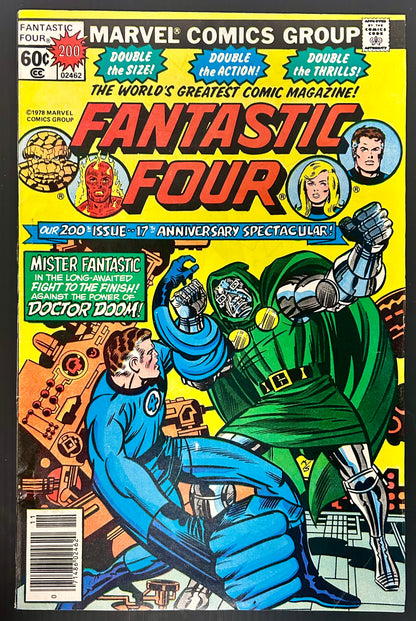 🔑 FANTASTIC FOUR #200 [MARVEL COMICS] NEWSSTAND *MILESTONE ISSUE* 1978 FN/VF