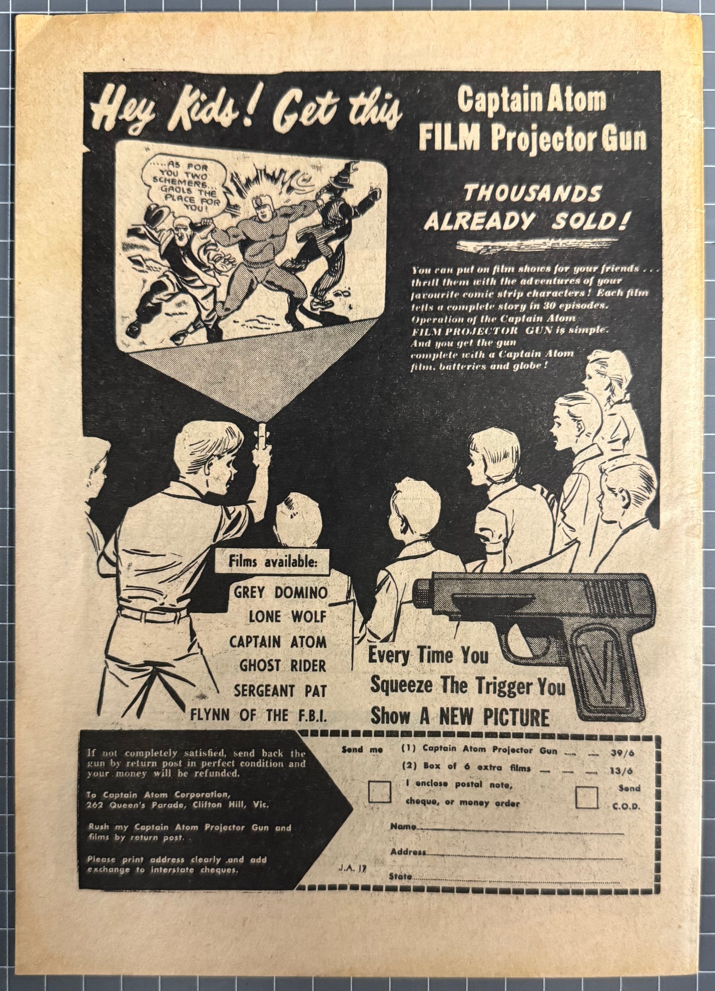 JANE ARDEN #17 (ATLAS PUBLICATIONS) AUSTRALIAN PRE-DECIMAL COMIC 1956