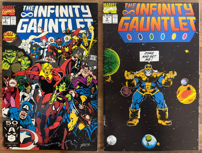 🔑 THE INFINITY GAUNTLET COMPLETE SET #1-6 [MARVEL COMICS] 1991 NM
