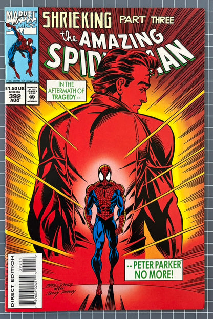🔑 THE AMAZING SPIDER-MAN #392 [MARVEL COMICS] DIRECT 1994 VF/NM