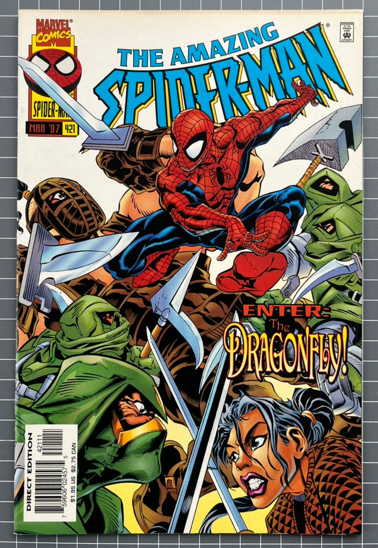 🔑  THE AMAZING SPIDER-MAN #421 [MARVEL COMICS] DIRECT 1997 VF/NM
