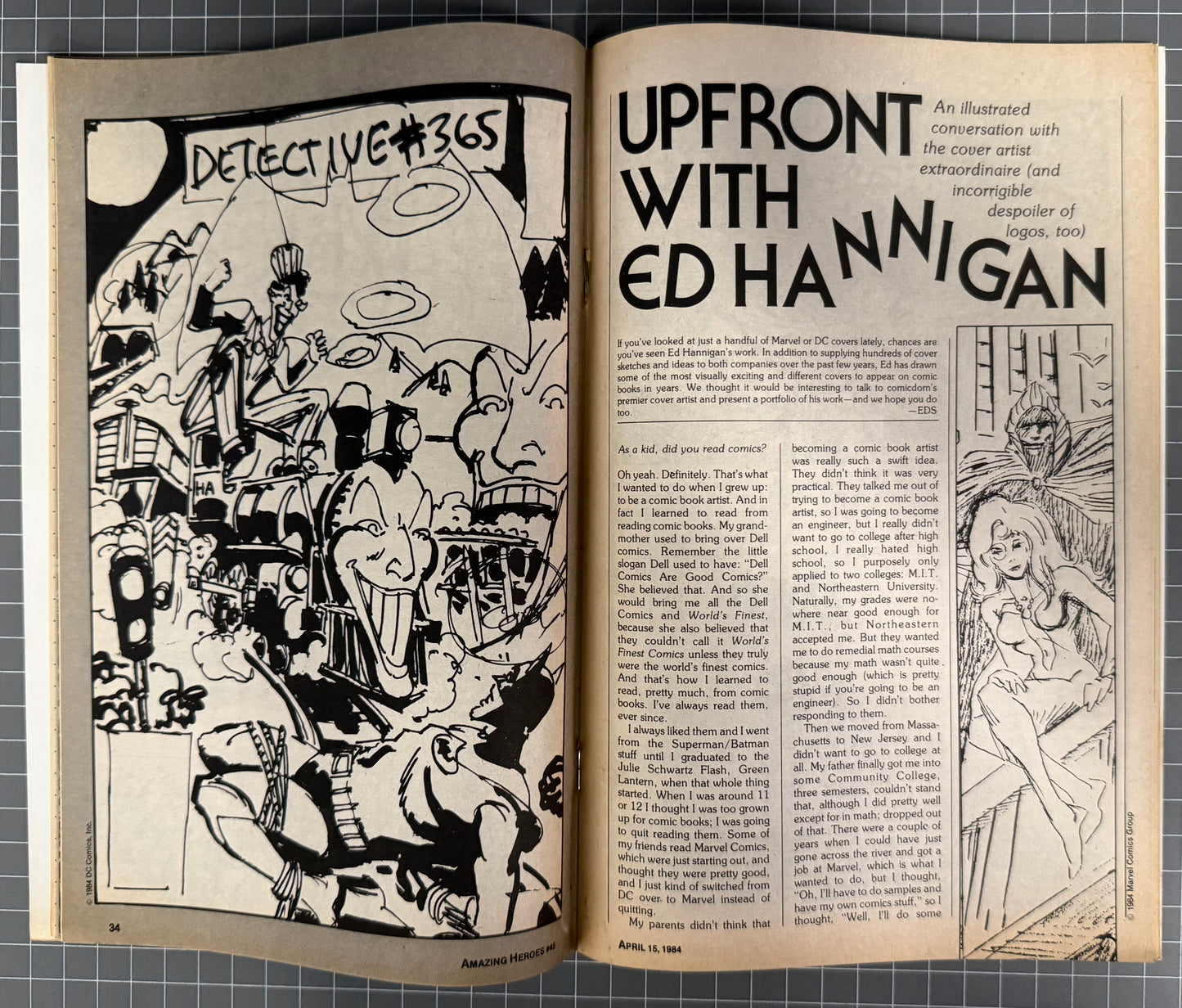 🔑 AMAZING HEROES #45 [FANTOGRAPHICS] *1ST ART TMNT* 1984 VG+