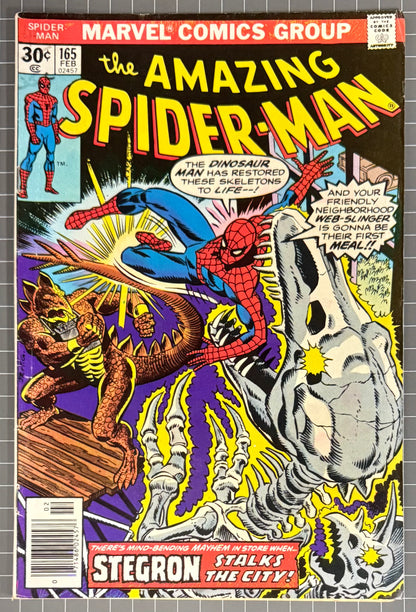 THE AMAZING SPIDER-MAN #165 [MARVEL COMICS] NEWSSTAND 1977 FN+