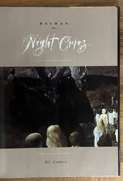 Batman Night Cries by Archie Goodwin,  INSCRIBED+ SKETCH HC/Dj 1992 1st *RARE*