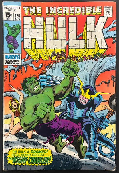 THE INCREDIBLE HULK #126 [MARVEL COMICS] DIRECT 1970