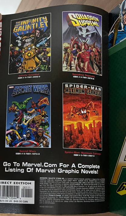 Avengers: Operation Galactic Storm Volume 1 Marvel, 1st Print TPB