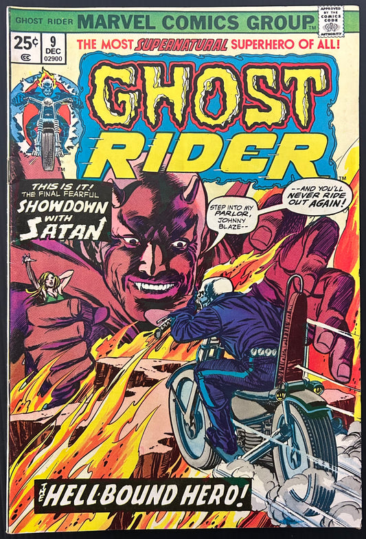 GHOST RIDER #9 [MARVEL COMICS] DIRECT 1974 FN