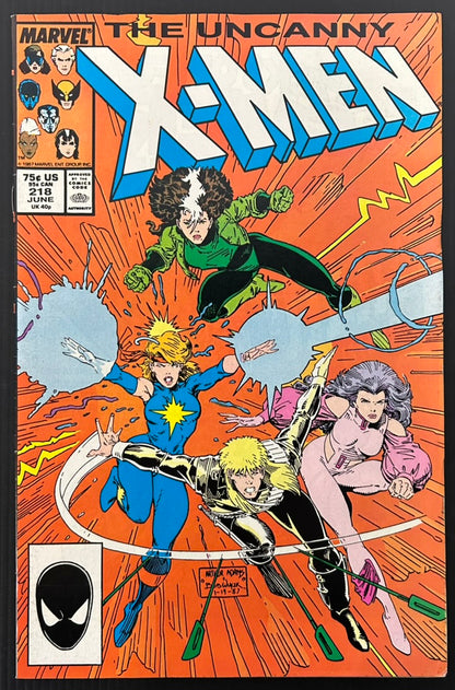 UNCANNY X-MEN #218 [MARVEL COMICS] DIRECT 1987 VF