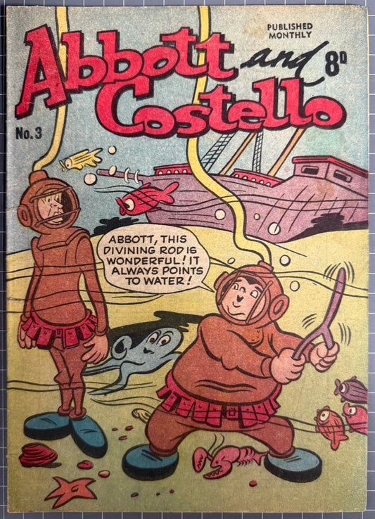 ABBOTT AND COSTELLO #3 (M. RUBIN) AUSTRALIAN PRE-DECIMAL COMIC 1955