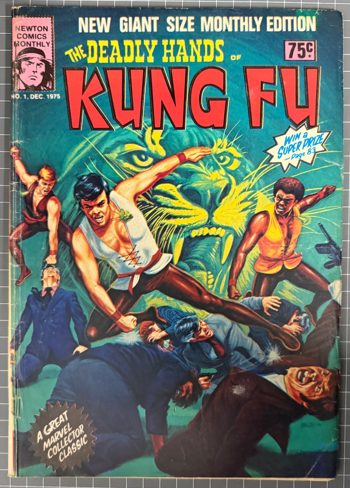 THE DEADLY HANDS OF KUNG FU #1 + POSTER [NEWTON COMICS] AUSTRALIAN 1975
