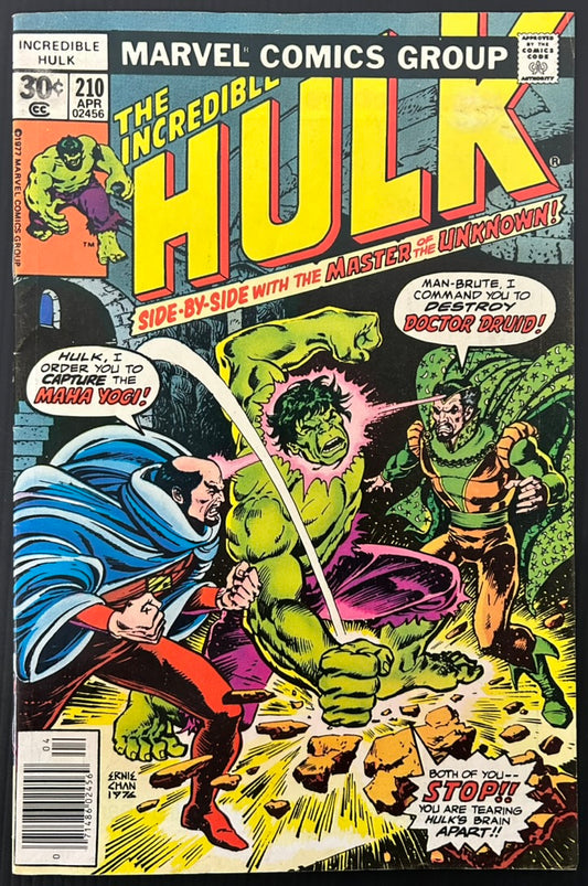 THE INCREDIBLE HULK #210 [MARVEL COMICS] NEWSSTAND 1977 FN