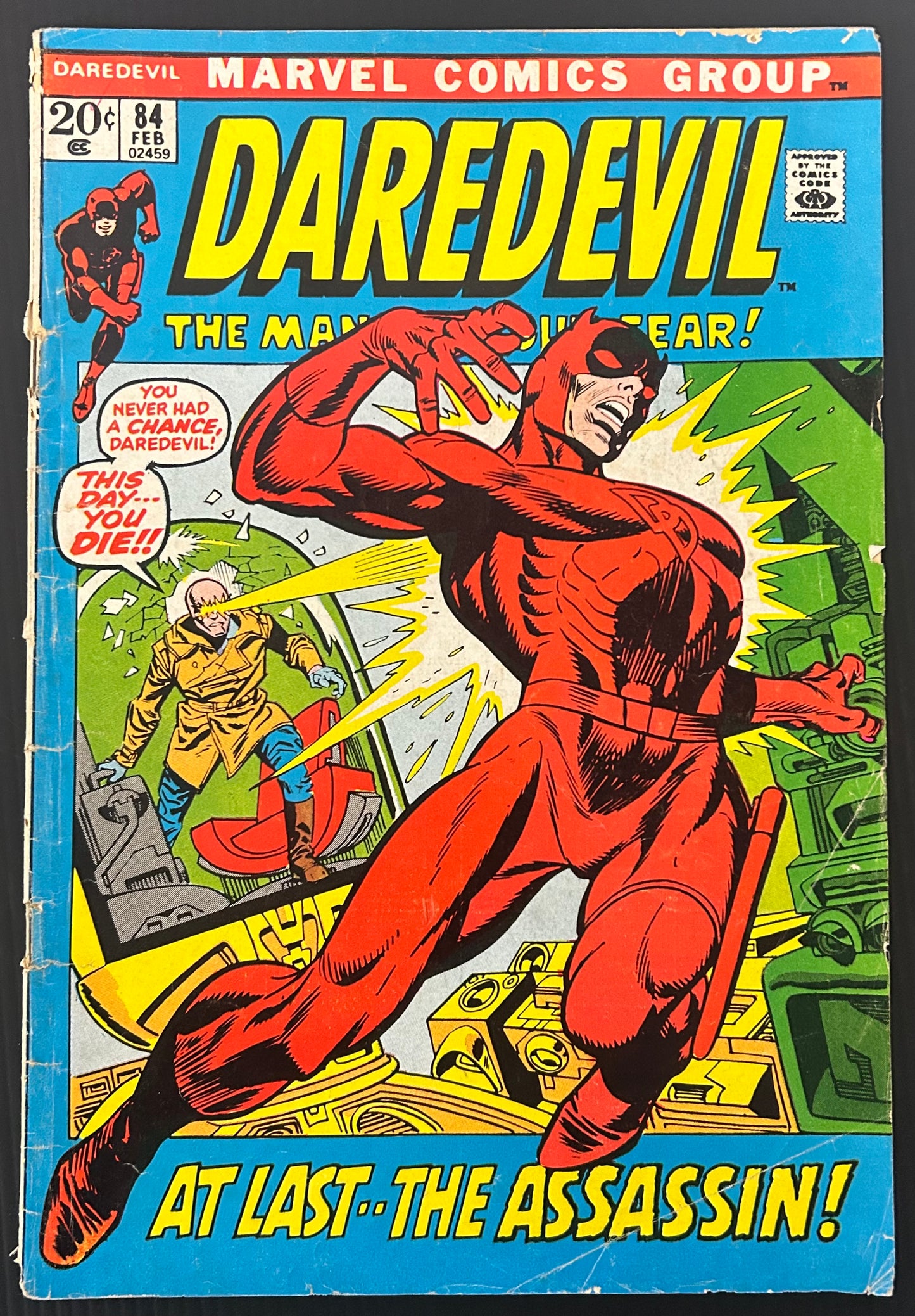 DAREDEVIL #84 [MARVEL COMICS] DIRECT 1972 GD/VG