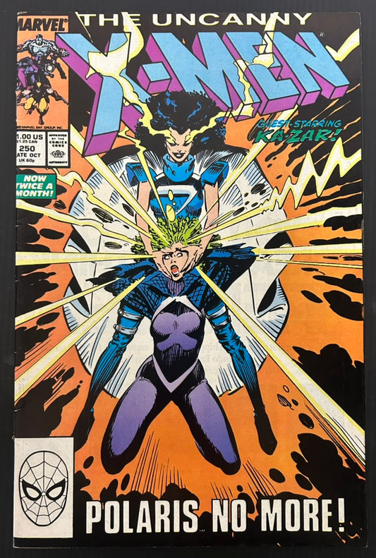 🔑 UNCANNY X-MEN #250 [MARVEL COMICS] DIRECT 1989 FN/VF