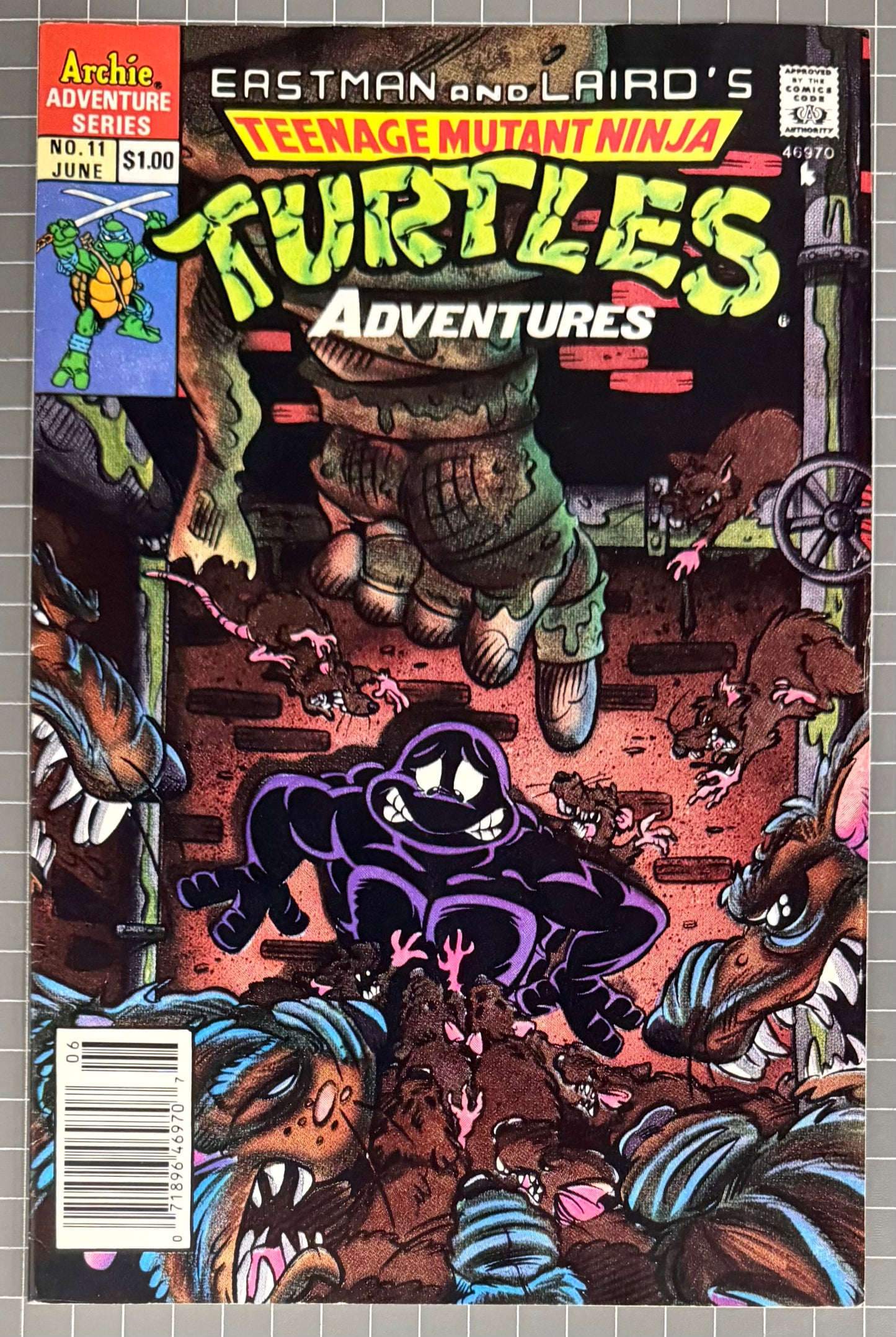 TEENAGE MUTANT NINJA TURTLES ADVENTURES #11 [ARCHIE] NEWSSTAND COMIC 1990 VF