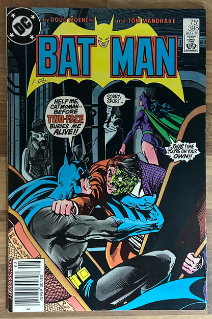BATMAN #398 [DC COMICS] NEWSSTAND 1986 FN+