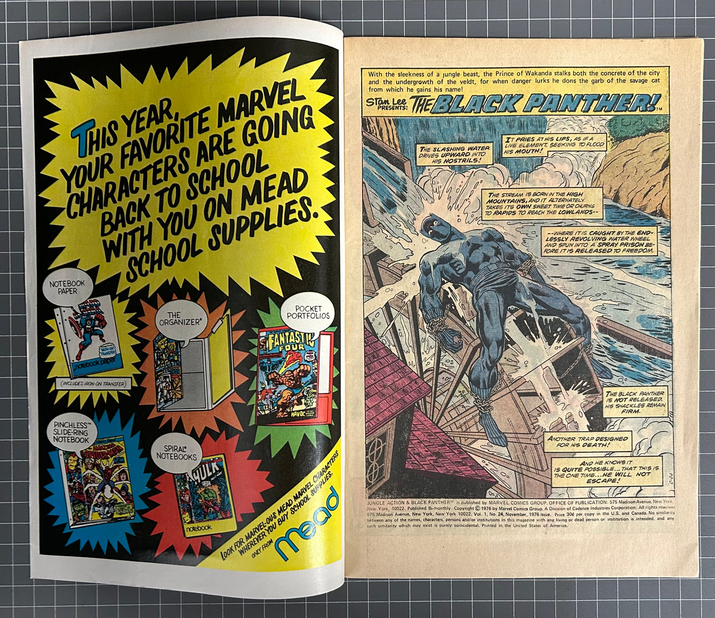 🔑 JUNGLE ACTION #24 [MARVEL COMICS] *WIND EAGLE DEBUT* NEWSSTAND 1976 FN+