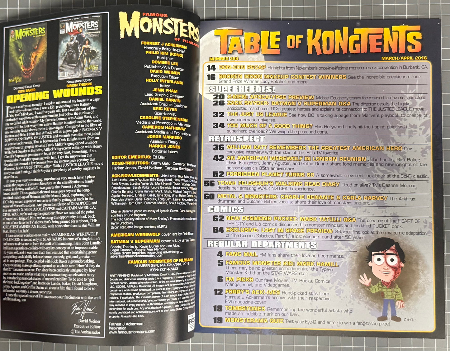 FAMOUS MONSTERS OF FILMLAND #284 [WARREN] HORROR MAGAZINE 2016 NM-