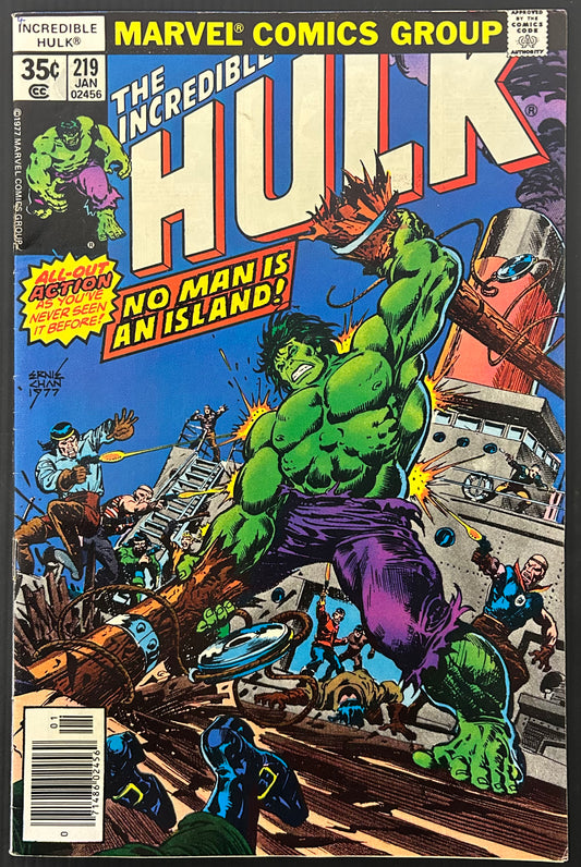 THE INCREDIBLE HULK #219 [MARVEL COMICS] NEWSSTAND 1978 FN/VF