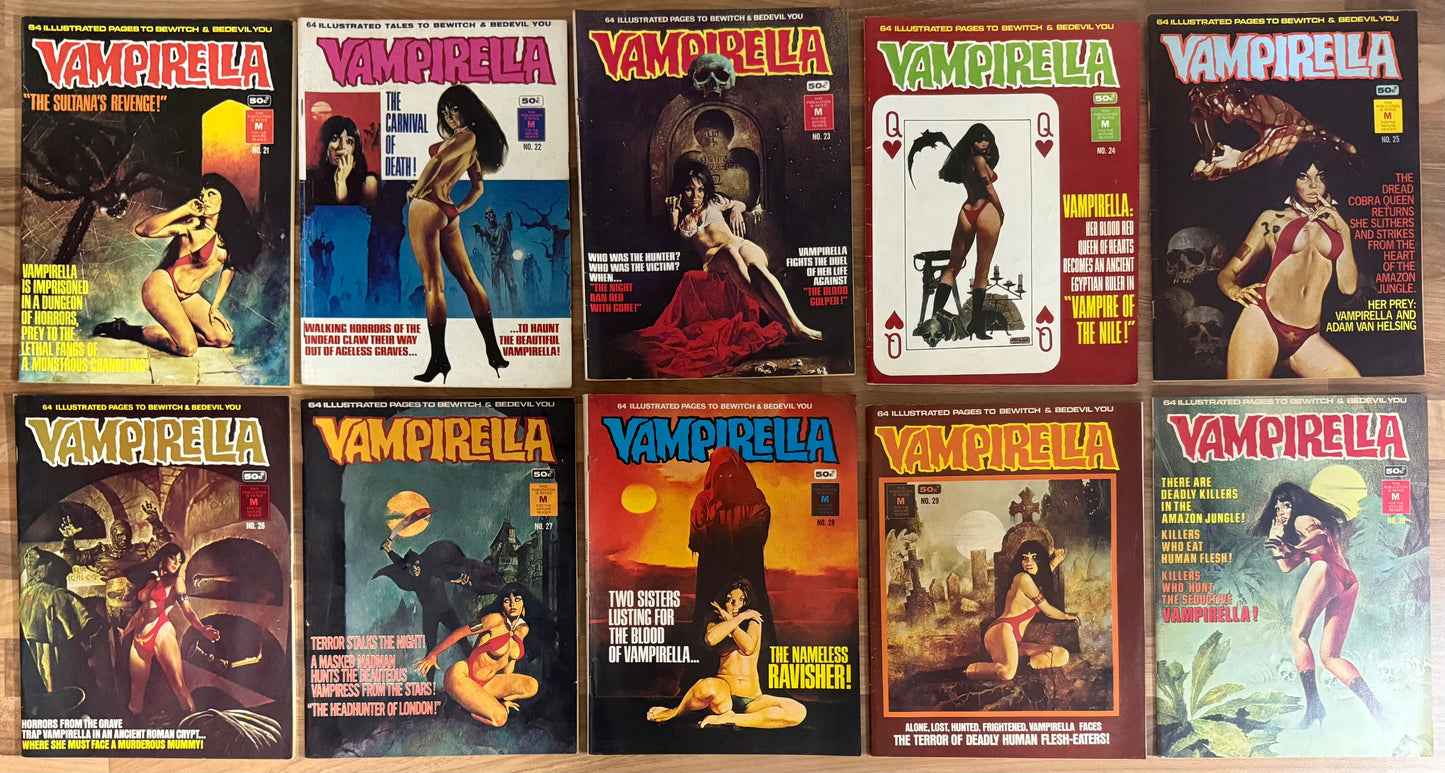VAMPIRELLA COMPLETE SET #1-54 [MURRAY] AUSTRALIAN HORROR COMIC MAGAZINE 1974-78