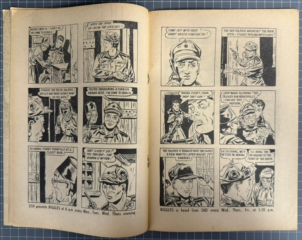 THE ADVENTURES OF BIGGLES #24 [ACTION COMICS] AUSTRALIAN *RARE* PRE-DECIMAL 1955