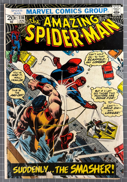 THE AMAZING SPIDER-MAN #116 [MARVEL COMICS] DIRECT 1973 GD+