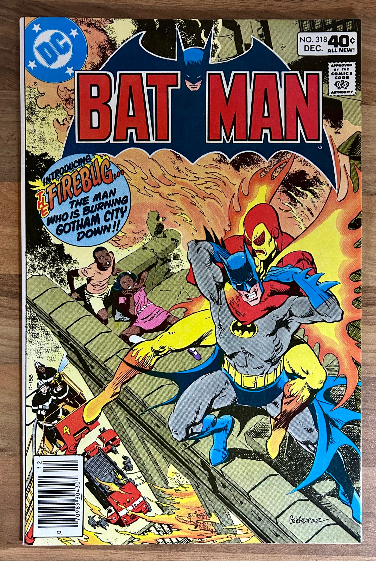 🔑 BATMAN #318 [DC COMICS] NEWSSTAND *FIREBUG DEBUT* 1979 VF+