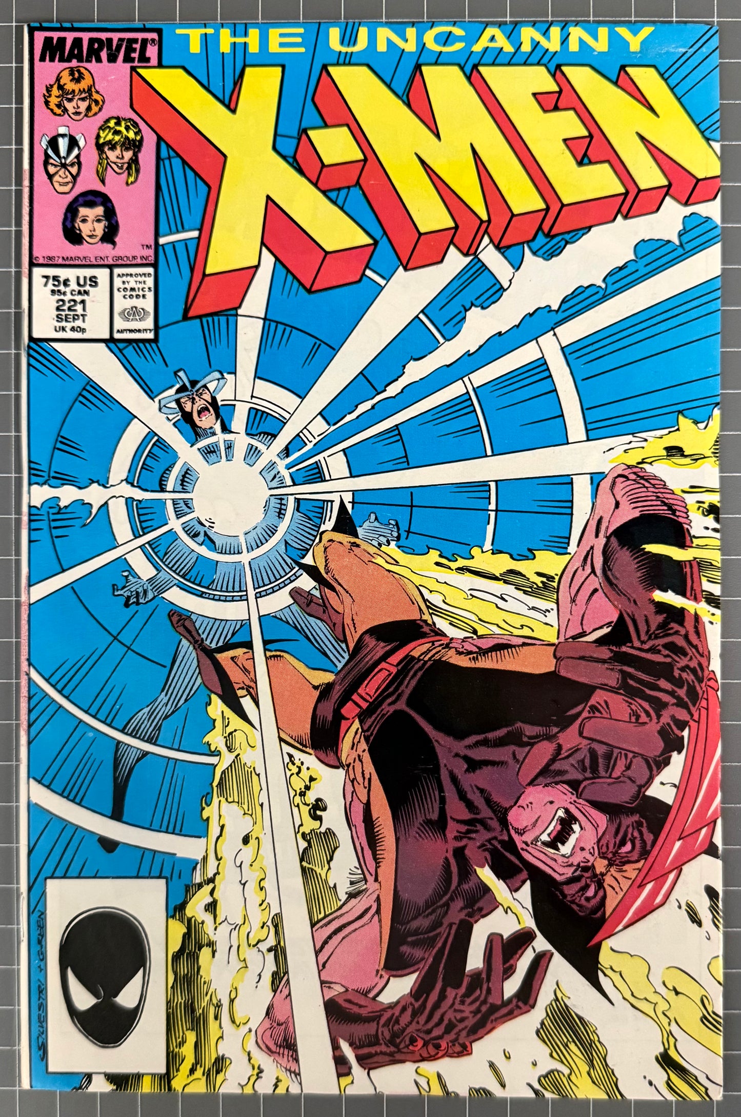 🔑 THE UNCANNY X-MEN #221 (MARVEL) DIRECT COMIC ***1ST MR SINISTER*** 1987 VF-