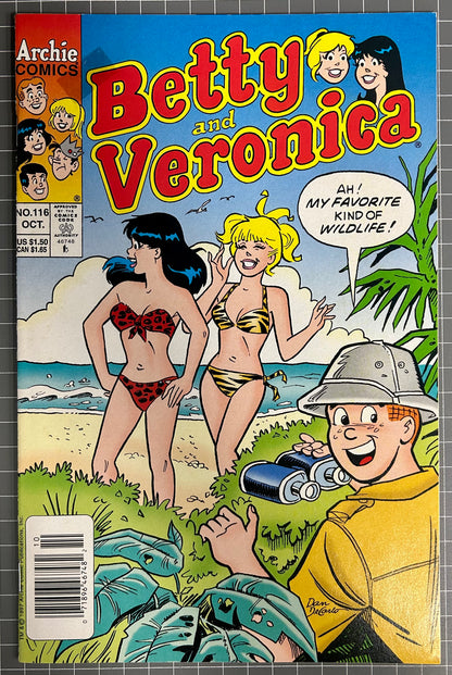 🔑 BETTY AND VERONICA #116 [ARCHIE COMICS] NEWSSTAND *COVER ART DAN DECARLO* 1997 NM-