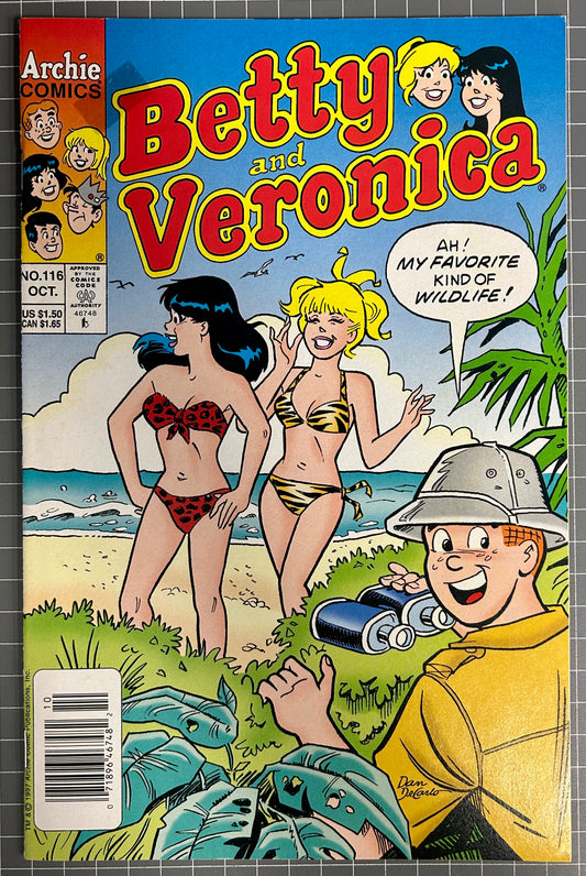 🔑 BETTY AND VERONICA #116 [ARCHIE COMICS] NEWSSTAND *COVER ART DAN DECARLO* 1997 NM-