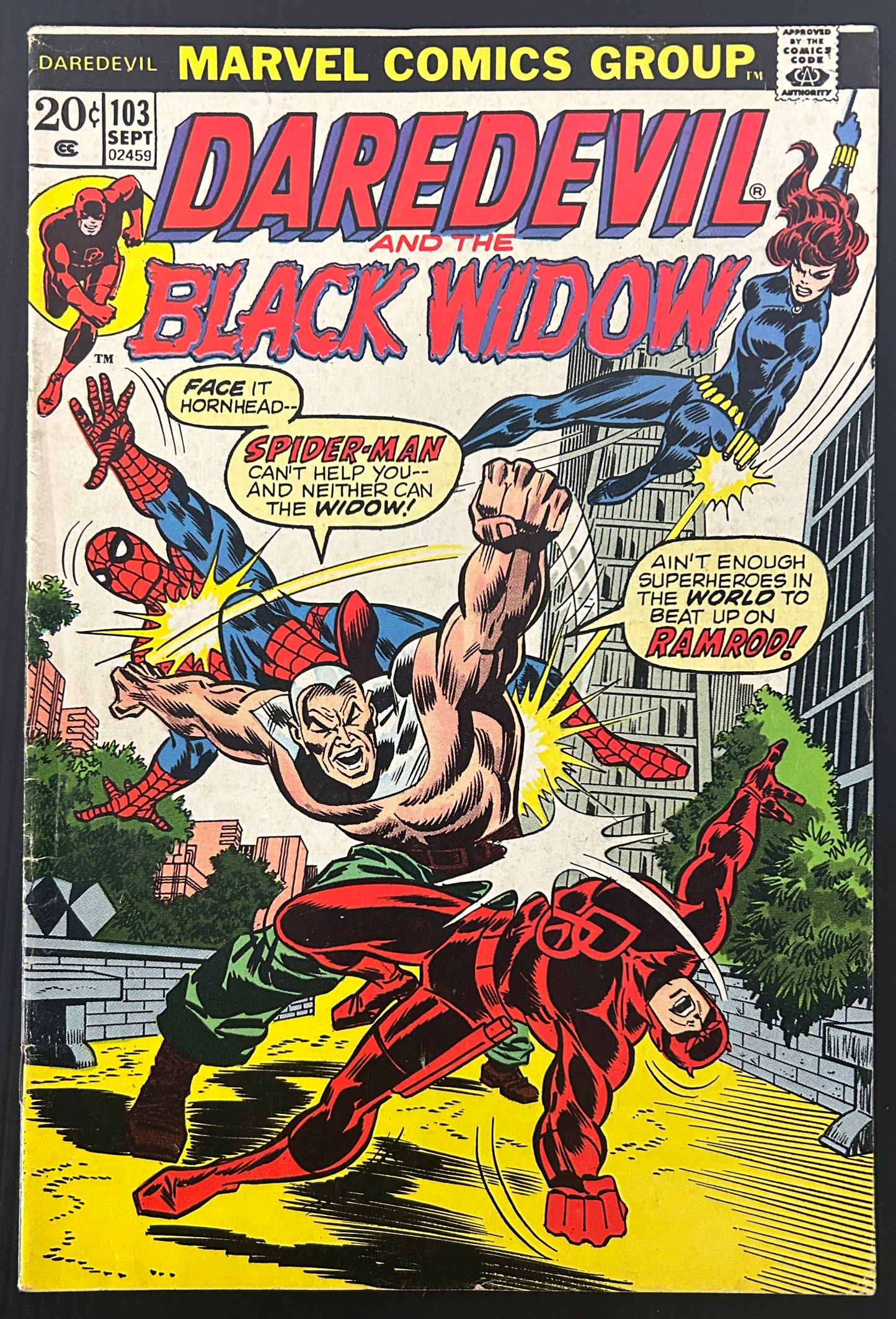 DAREDEVIL #103 [MARVEL COMICS] DIRECT 1973 VG/FN