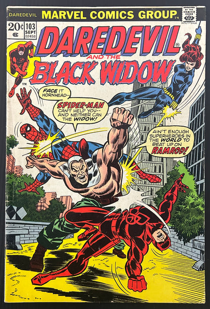 DAREDEVIL #103 [MARVEL COMICS] DIRECT 1973 VG/FN