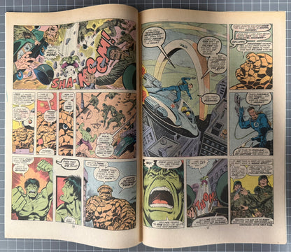 🔑 FANTASTIC FOUR #167 [MARVEL COMICS] DIRECT *FANTASTIC FOUR VS THE HULK* 1976 FN/VF