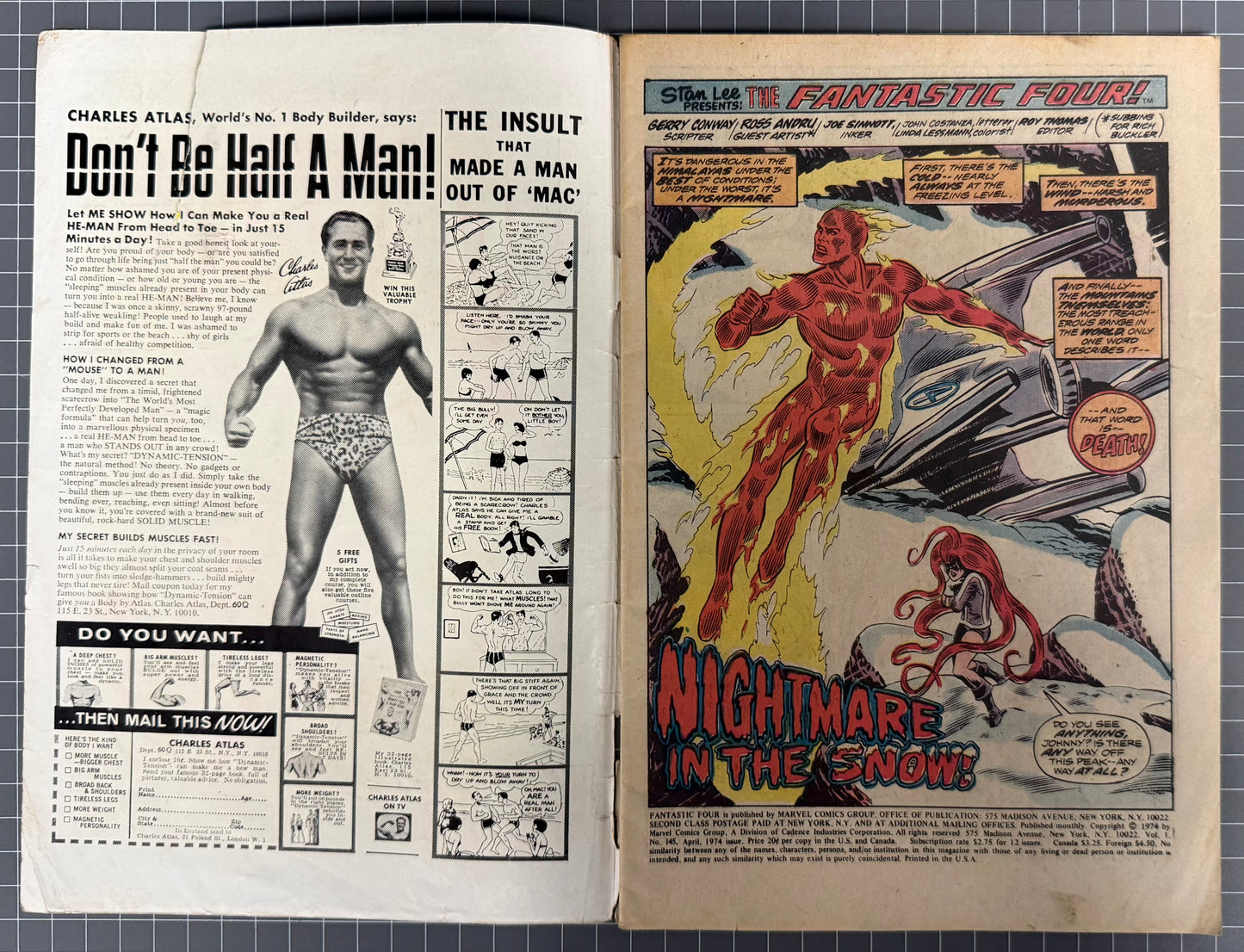 FANTASTIC FOUR #145 [MARVEL COMICS] 1974 GD